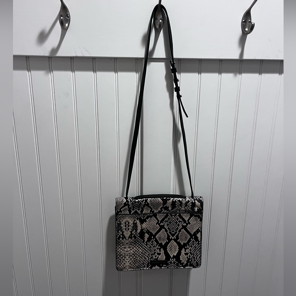 BCBGMAXAZRIA Snake Skin Pattern Leather Purse
